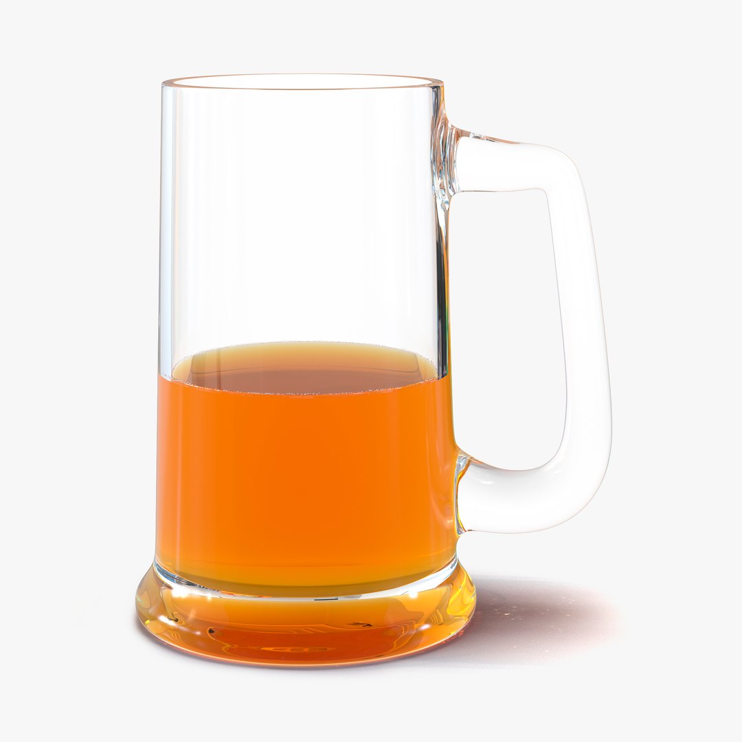 Half Full Beer Mug 3D model preview
