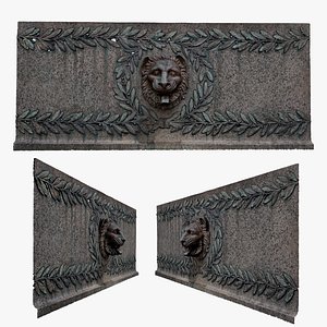 3D lion monument 3D model