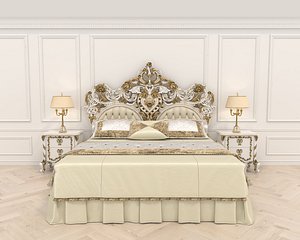 European Style Bed 18 3D