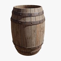 Old wooden barrel