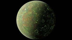 3D 8K Alien Radioactive Planet 2