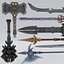 Semi Stylized Fantasy Weapon Pack 2 3D model