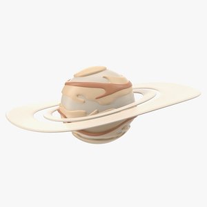 3D model Cartoon Planet Saturn