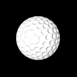 realistic golf ball 3D model