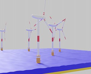 3D offshore wind turbine model