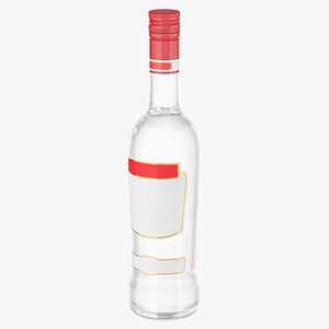 750ml bottle alcoholic beverage 3D model