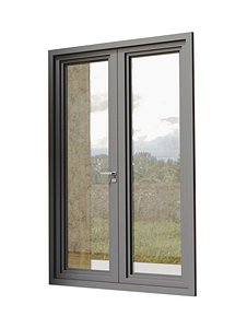 3D modern metal glass double