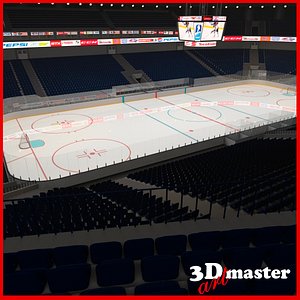 3D ice hockey arena model