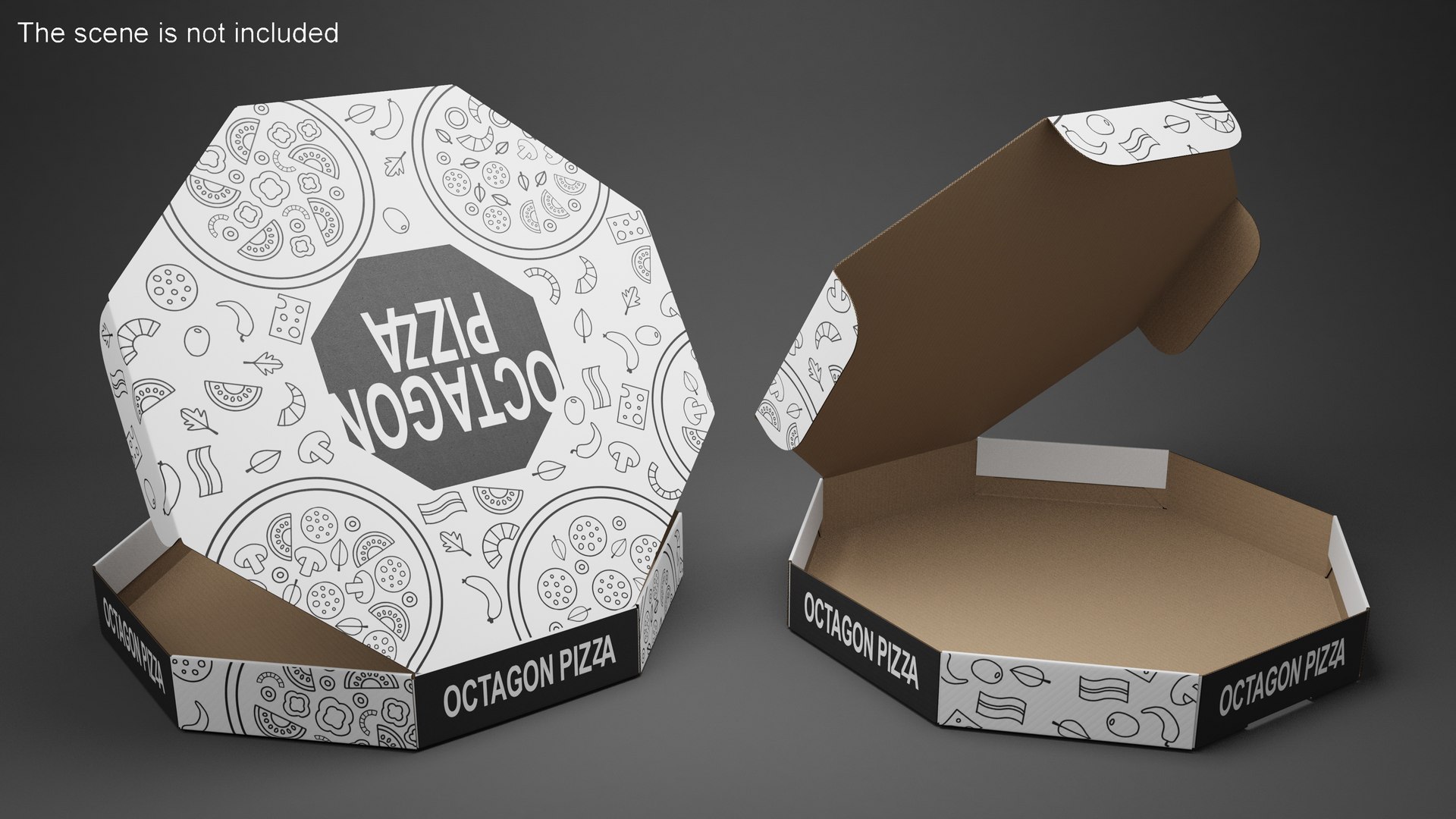 Pizza Box Open 3D model - TurboSquid 1864936