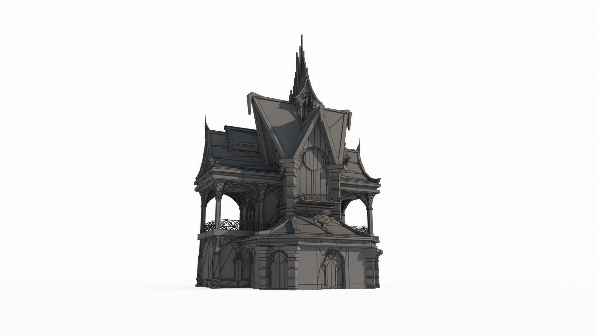 Mythical style ancient architecture model - TurboSquid 2093344