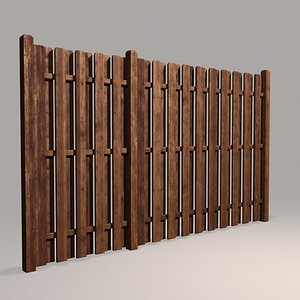 wood fence 04 model