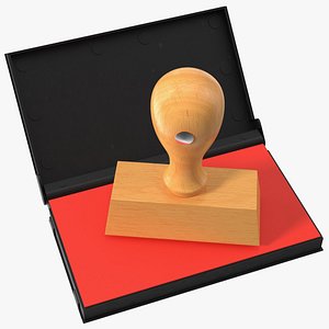 Stamp with Wood Handle and Inkpad Hacked