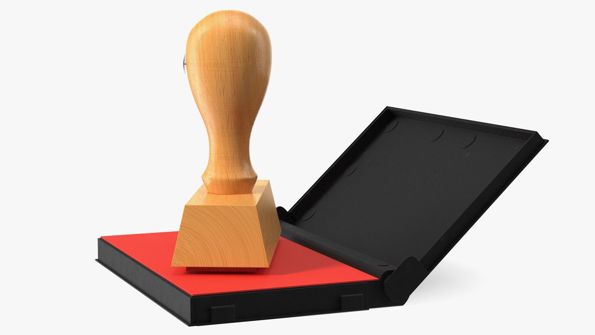 3D Stamp With Wood Handle And Inkpad Hacked - TurboSquid 1814939