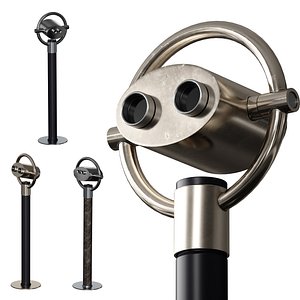 Stationary binoculars for the observation deck model