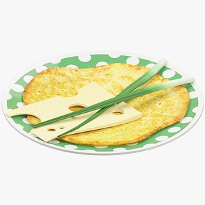 pancake plate cheese onion model