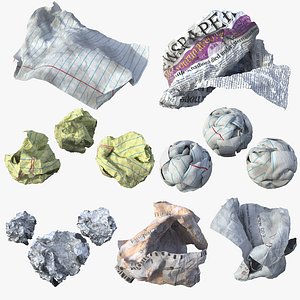 Crumpled Papers UHD 3D