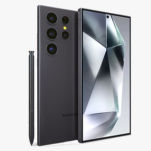 3D Samsung Galaxy S24 Ultra Titanium Black