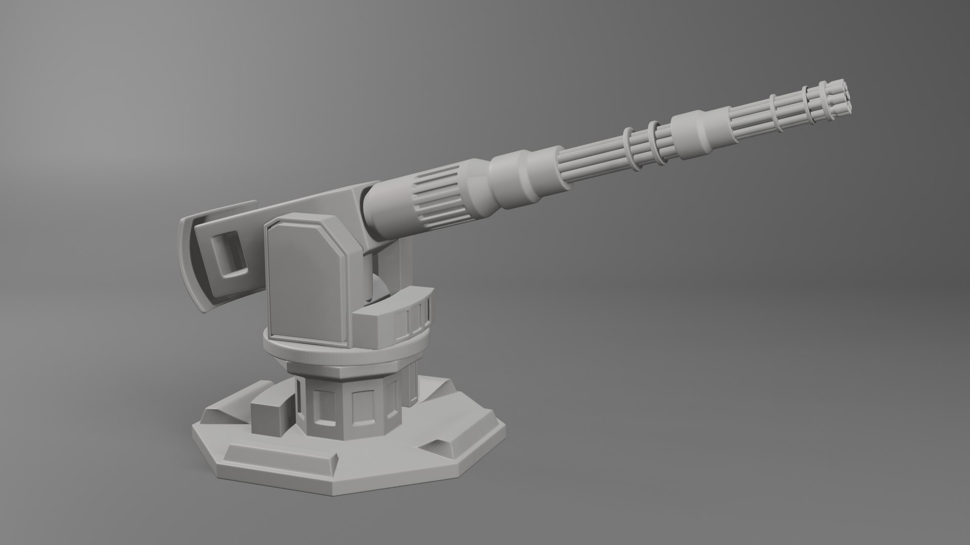 Battle Gun Turret 3D Model - TurboSquid 2248641
