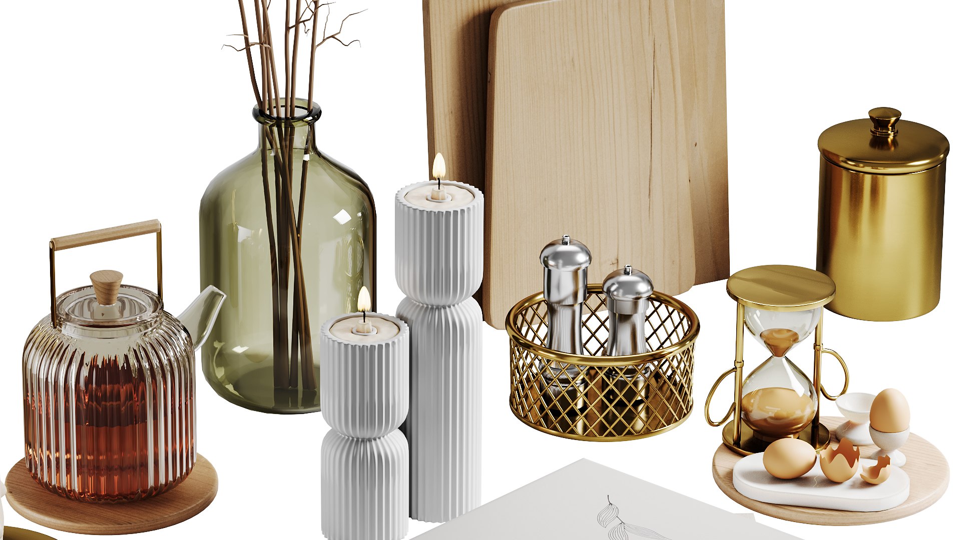 3D Decorative Set 03 Model - TurboSquid 2411319