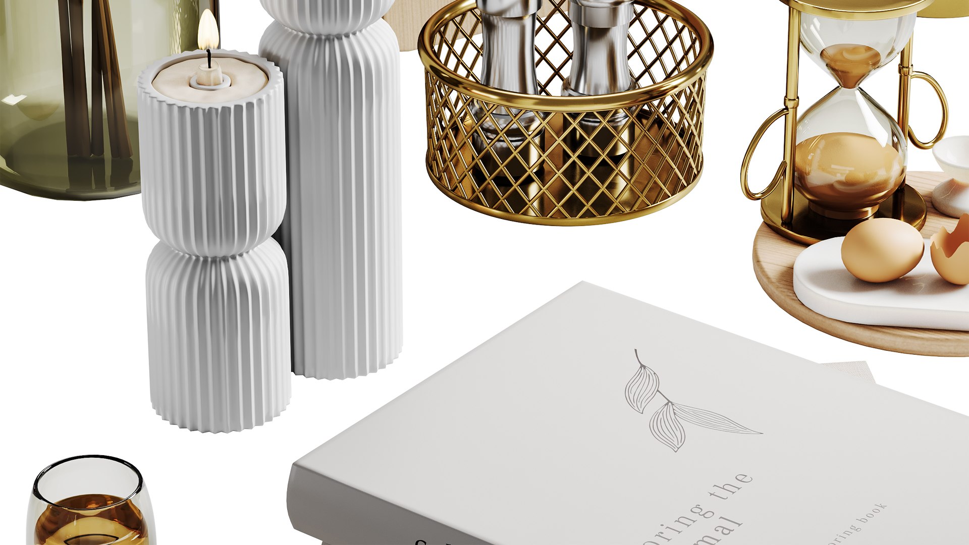 3D Decorative Set 03 Model - TurboSquid 2411319