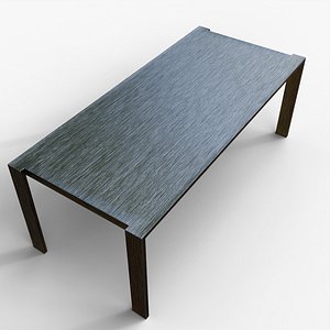 Simple Black Dark Brushed Metal Table 3D