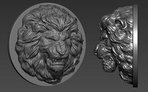 3D model Lion grin pendant