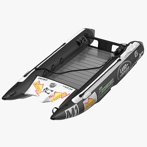 3D Racing Boat Gemini Zapcat F1 Black