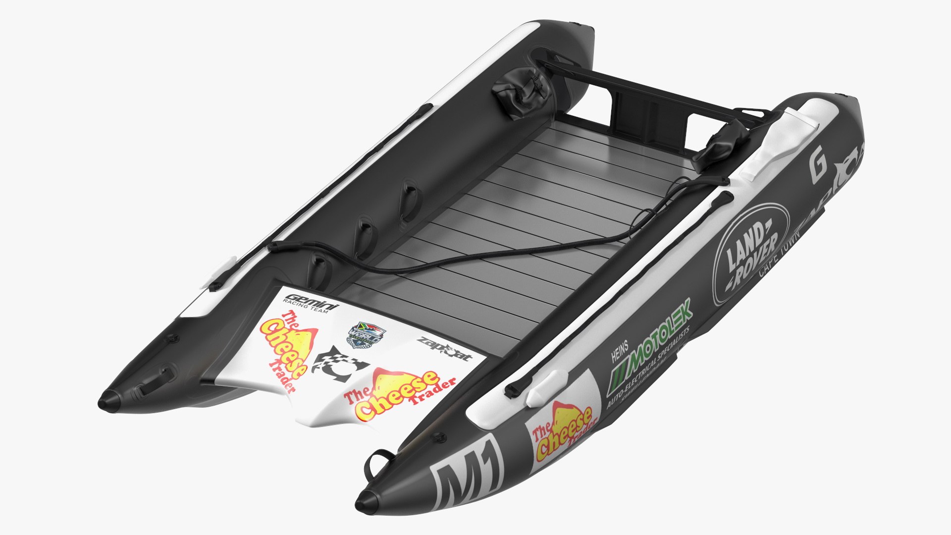 Racing Boat Gemini Zapcat F1 Black 3D model preview