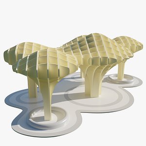 3D Waffle Structure Complex Canopy model