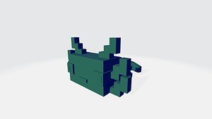 3D Square Axolotl