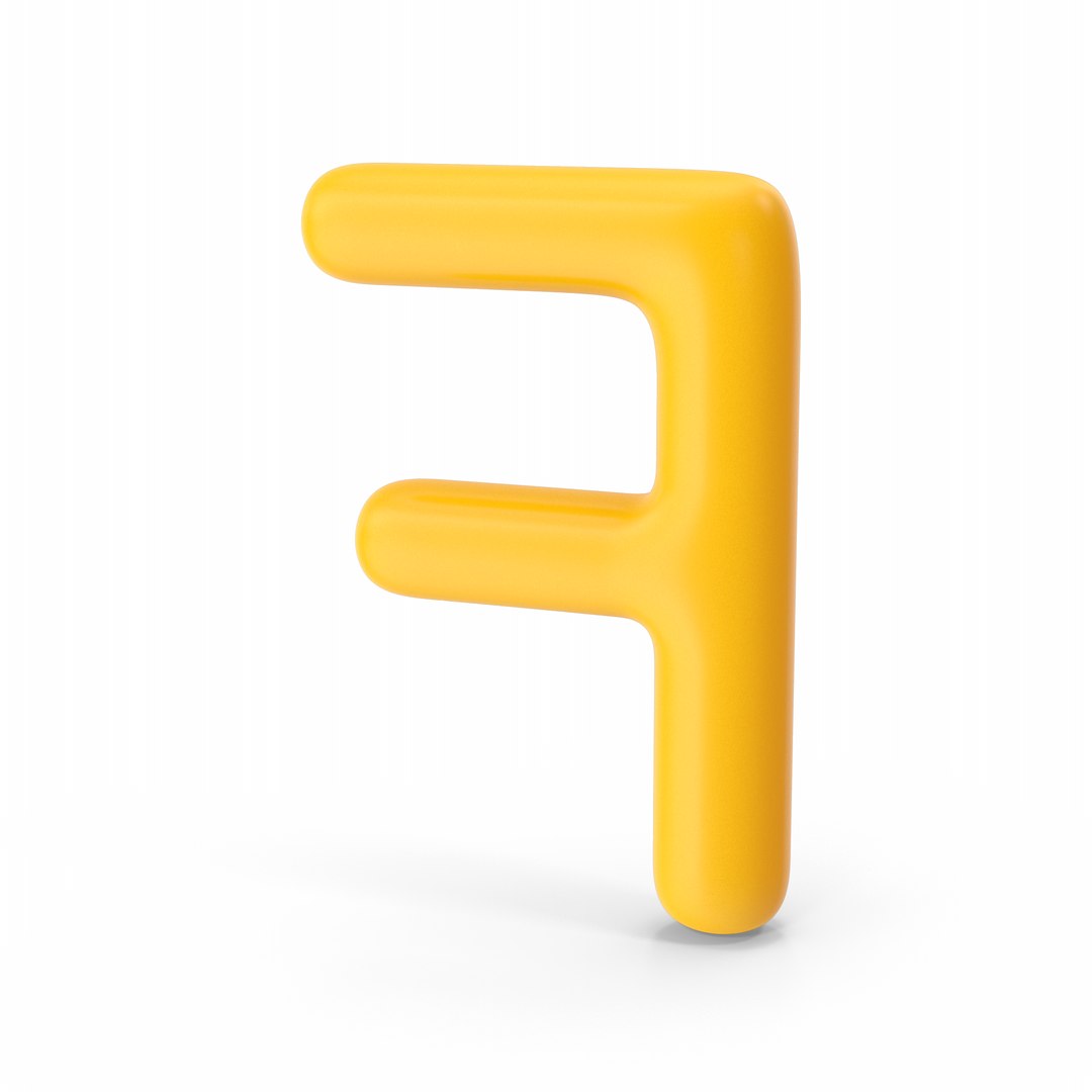 3D Letter F Orange - TurboSquid 1865766