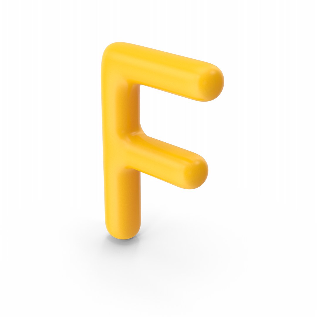 3D Letter F Orange - TurboSquid 1865766