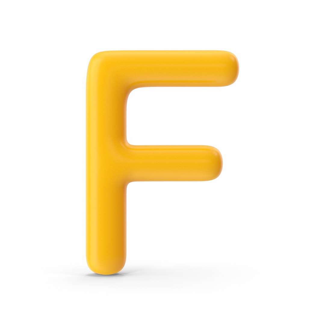 3D Letter F Orange - TurboSquid 1865766