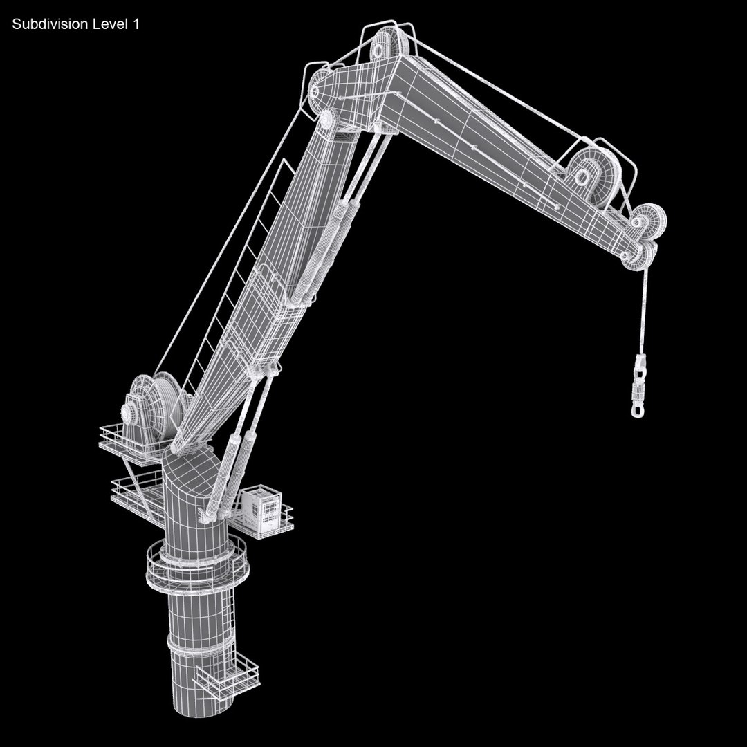 knuckleboom crane rigged max