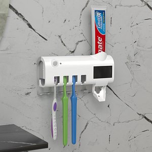 3D model UV Toothbrush Sterilizer with Brushes