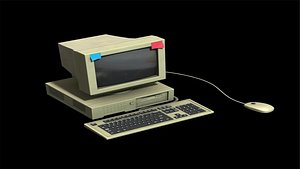 3D Old Computer 02 Freepoly Org