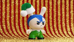 3D Kidrobot Elf 12 inch Christmas Set Dunny