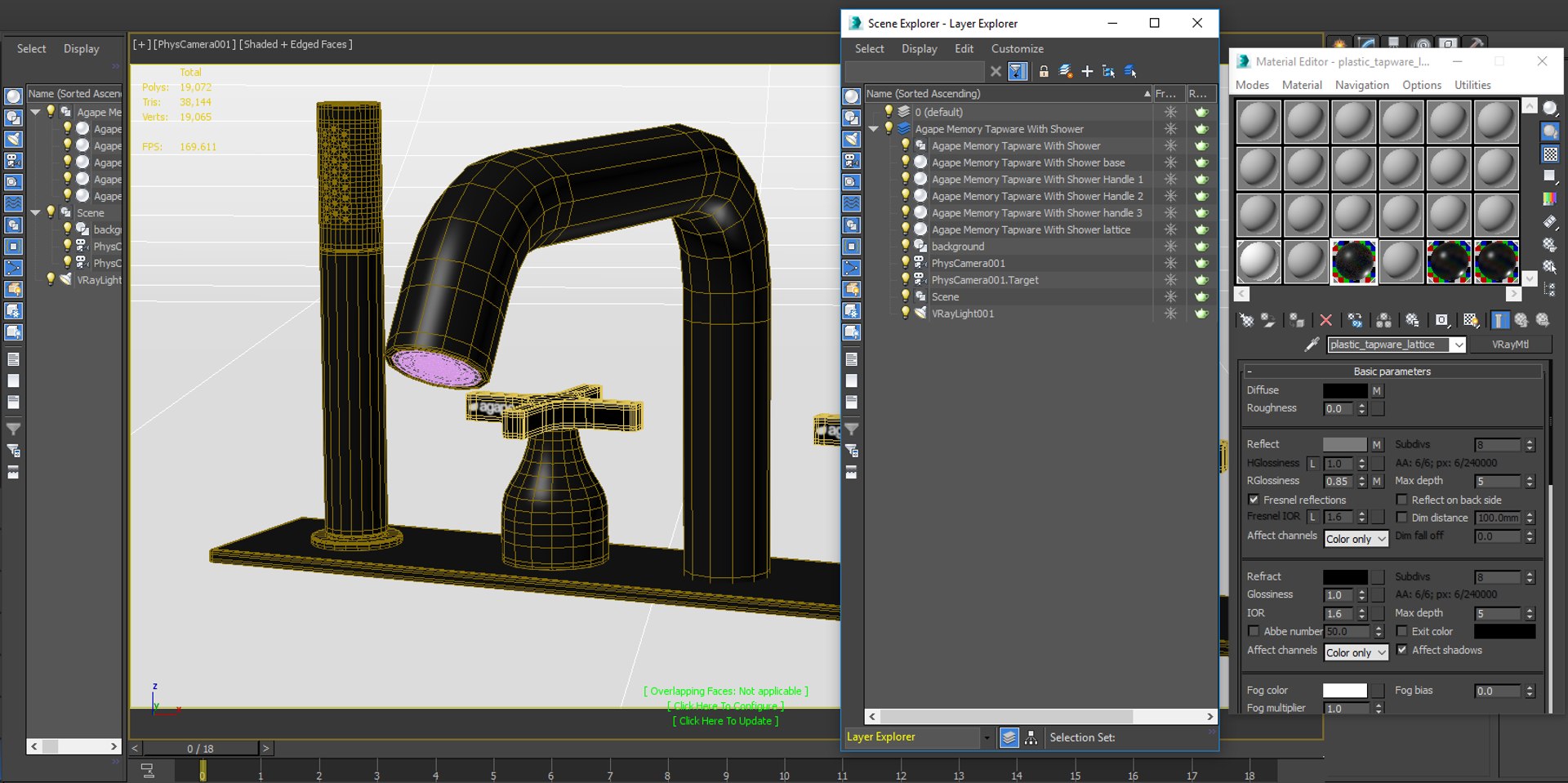 3D Model Agape Memory Tapware With Shower - TurboSquid 1857280