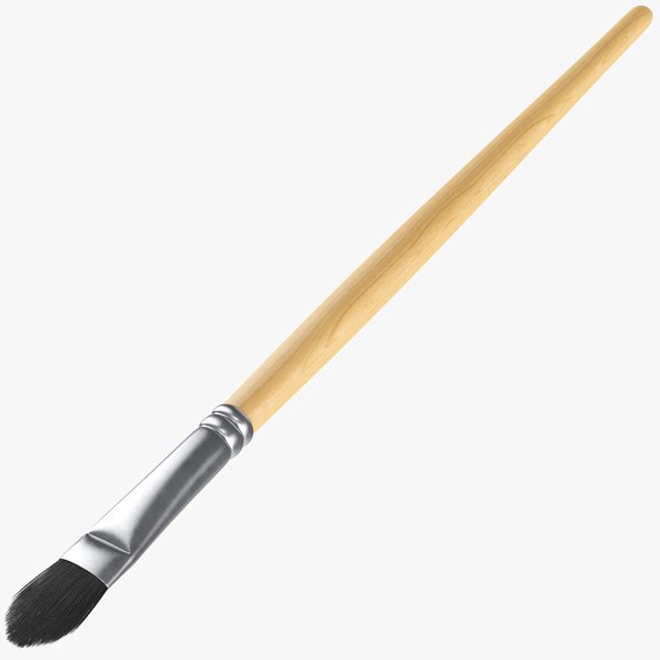 Filbert Paint Brush D Turbosquid