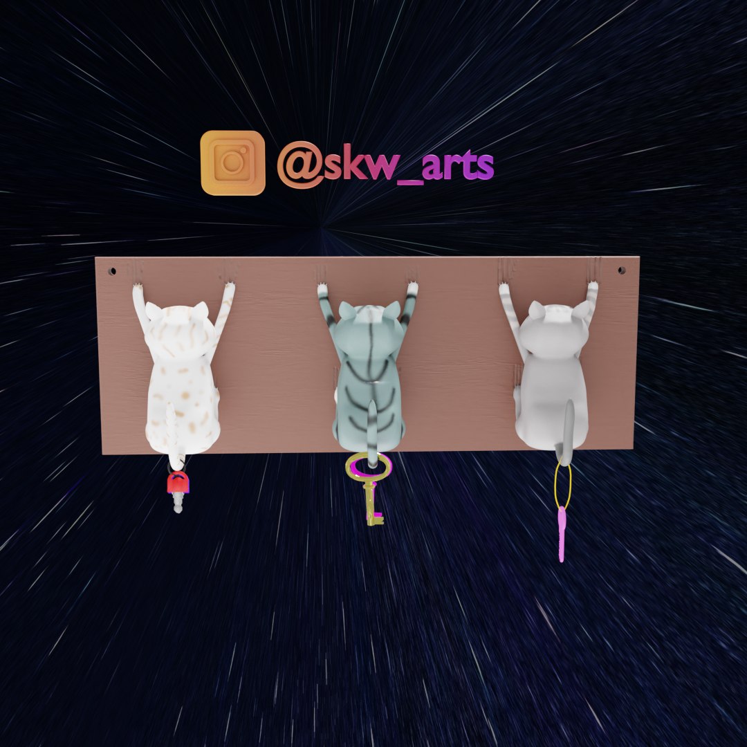3D Cat Key Holder - TurboSquid 2235201