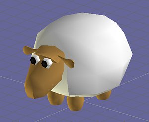 funny cartoon sheep 3d model