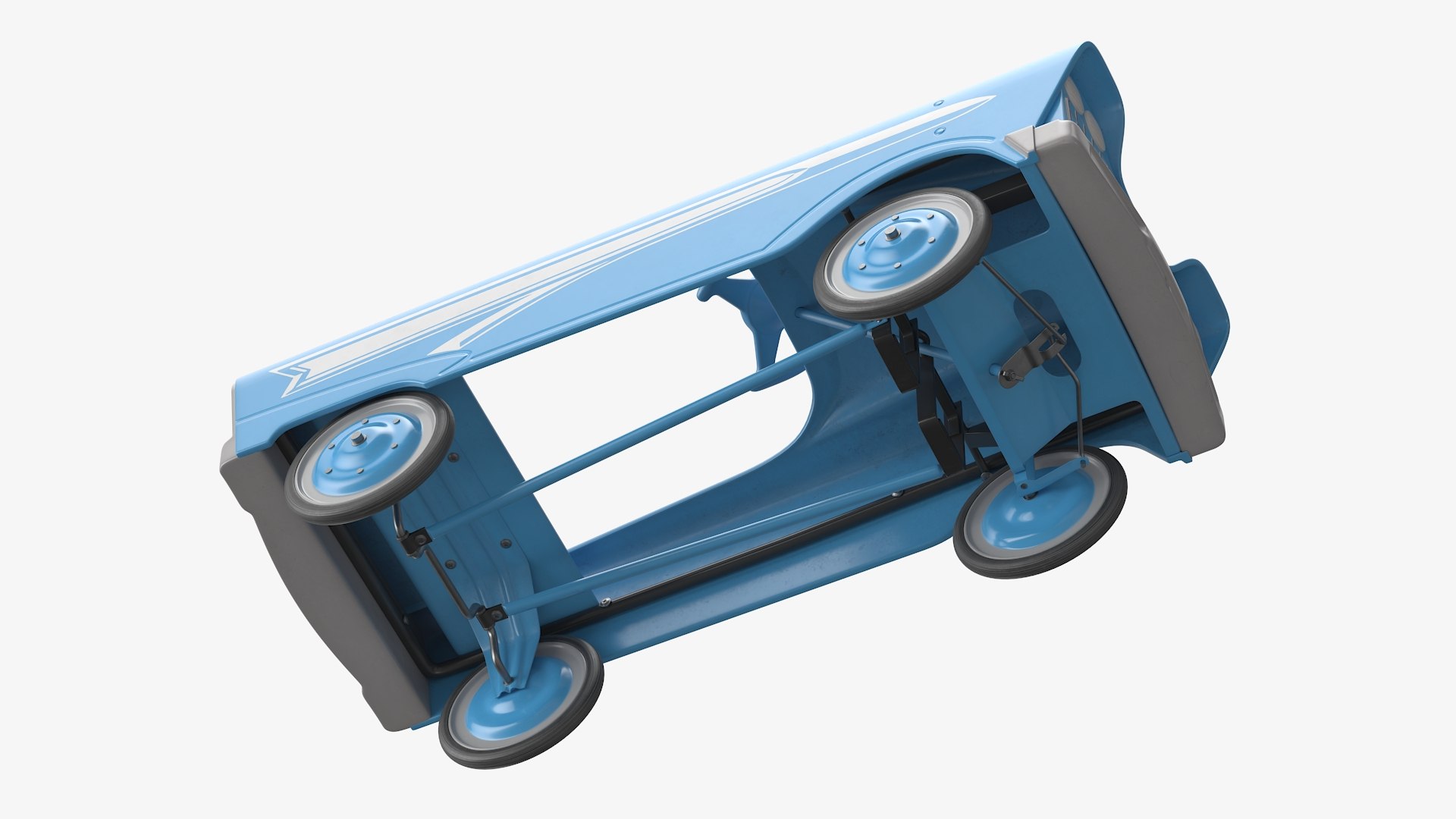 3D Model Blue Vintage Pedal Car - TurboSquid 2403225