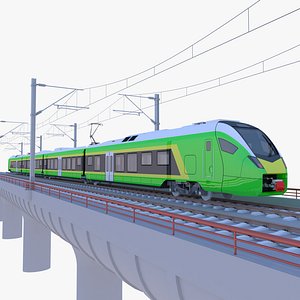 3D model Bridge with Stadler Flirt