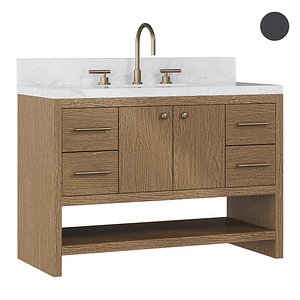 3D Cabinet with sink and brass fittings