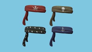 04 Pirate Bandana Collection - Character Design 3D model