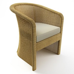 Wicker chair and table
