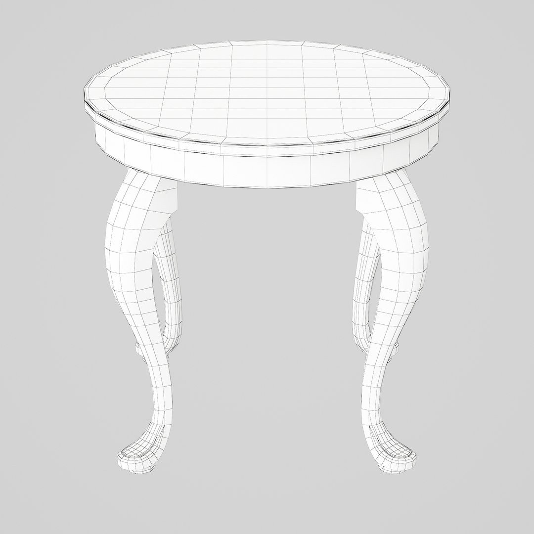 Classic Side Table Model - TurboSquid 2138476