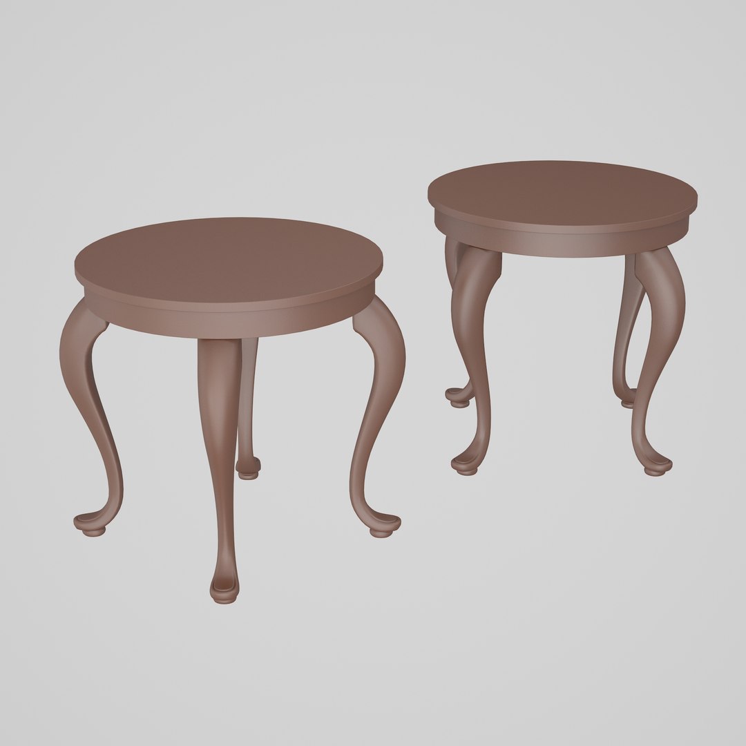 Classic Side Table Model - TurboSquid 2138476