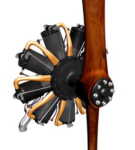 3d gnome-rhone aircraft engine