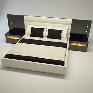 bed black 3d model